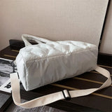 Winter Women Space Padded Down Bag Large Capacity Quilted Handbag Shoulder Bag