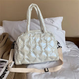Winter Women Space Padded Down Bag Large Capacity Quilted Handbag Shoulder Bag
