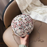 Winter Women's Bags Wool Shoulder Bag Elegent Ladies Crossbody Bag