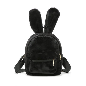 Winter Plush Backpack for Girls Pink