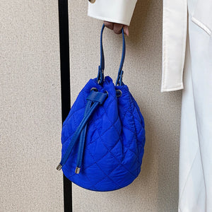 Winter Vintage Soft Cotton Shoulder Bucket Crossbody Bag