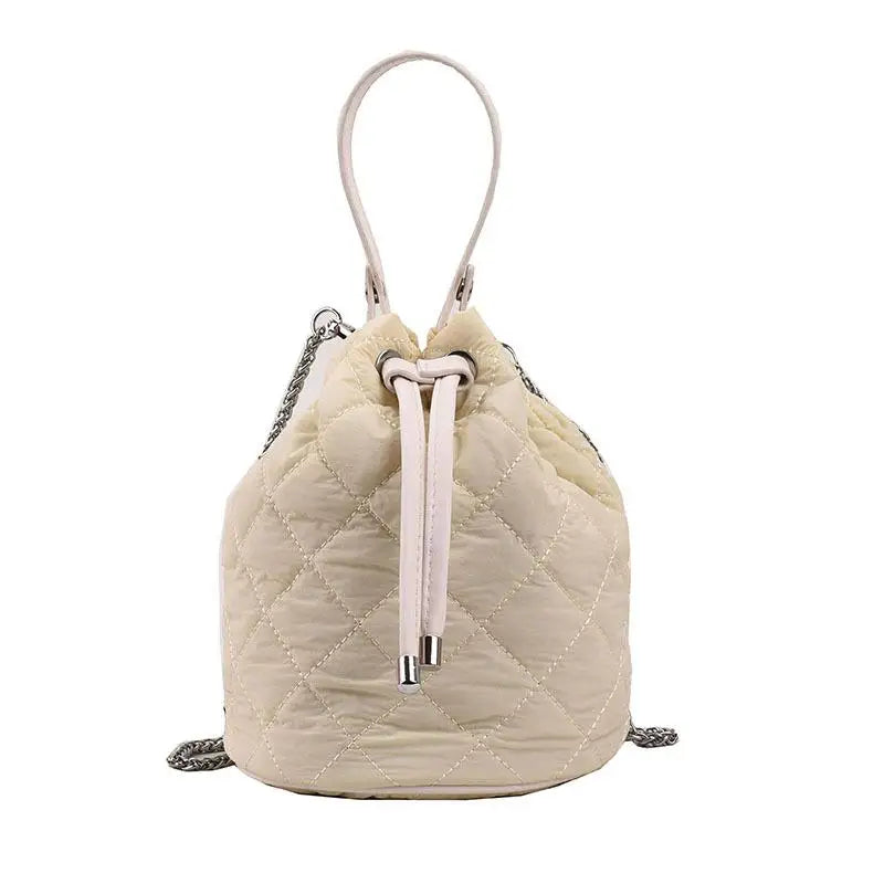Winter Vintage Soft Cotton Shoulder Bucket Crossbody Bag