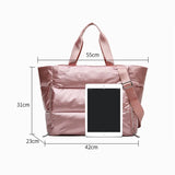 Winter Large Capacity Shoulder Bag Waterproof Nylon Bags Space Pad Cotton
