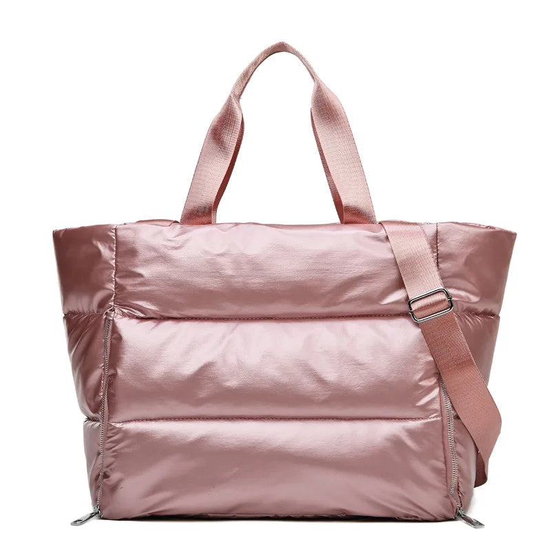 Winter Large Capacity Shoulder Bag for Women Waterproof Nylon Bags