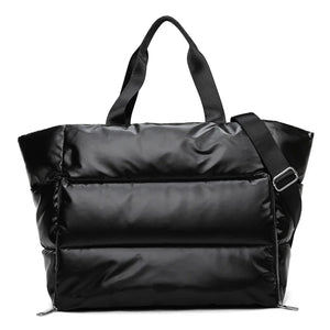 Winter Large Capacity Shoulder Bag Waterproof Nylon Bags Space Pad Cotton