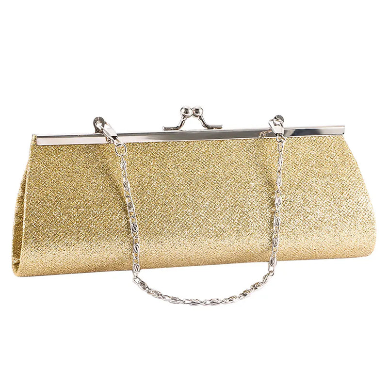 Glitter Clutch Purse Evening Party Wedding Bridal Chain Shoulder Bag