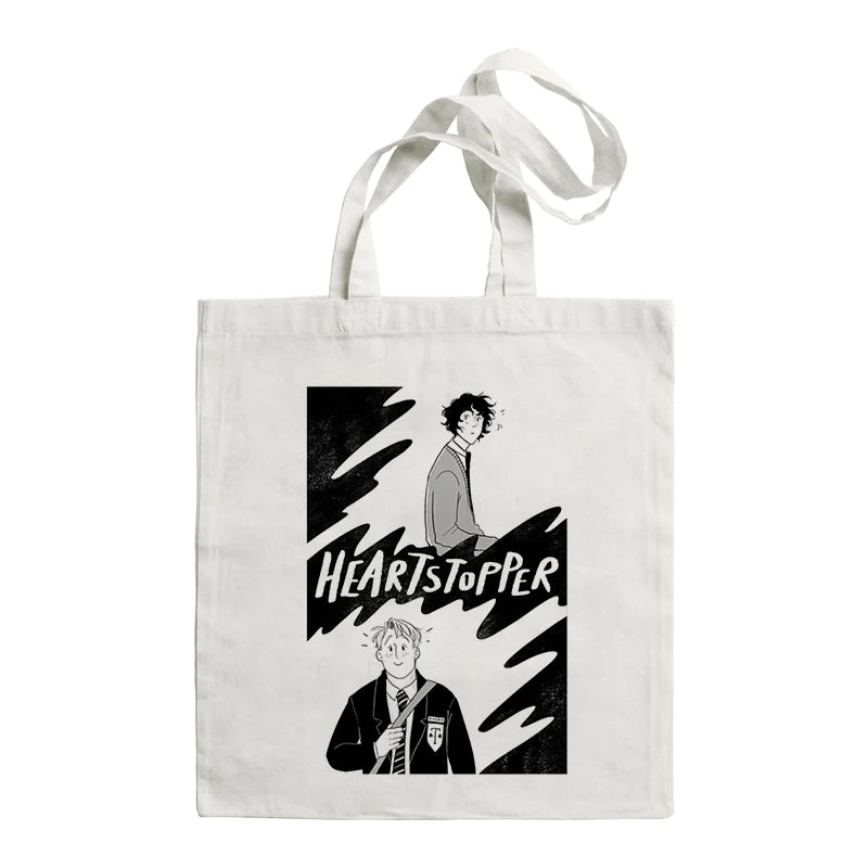 Heartstopper Book Tote Shopper Bag Canvas Large Shoulder Bag
