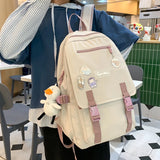 Women Backpack Nylon Waterproof School Travel Bags Laptop Rucksack