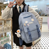 Women Backpack Nylon Waterproof School Travel Bags Laptop Rucksack