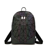 Geometric Luminous Backpack for Girls School Student Rucksack