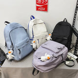 Waterproof Nylon Backpack for College Students, Large Capacity Laptop Bag