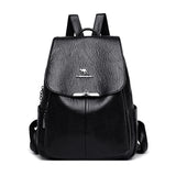 Women Backpack Soft Leather Large Capacity Travel Bag Tote
