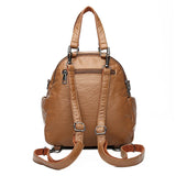 Women Backpack Pu Leather Daypack Backpacks Female Mochila