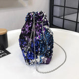 Sequined Bucket Bags Bling Shoulder Bag