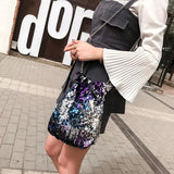 Sequined Bucket Bags Bling Shoulder Bag