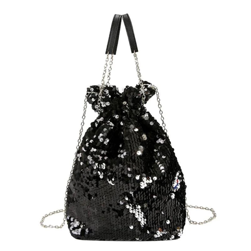 Sequined Bucket Bags Bling Shoulder Bag