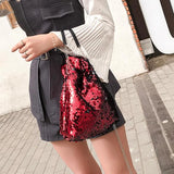 Sequined Bucket Bags Bling Shoulder Bag