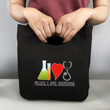Canvas Thermal Lunch Bag for Women - Portable Eco Shopper Storage Bags