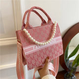 Flower Butterfly Printed PU Leather Shoulder Bag Retro Crossbody Bag