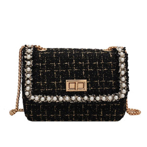 Woolen Handbag Women Crossbody Bag Shoulder Purse Clutch Sac A Main