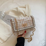 Woolen Handbag Women Crossbody Bag Shoulder Purse Clutch Sac A Main