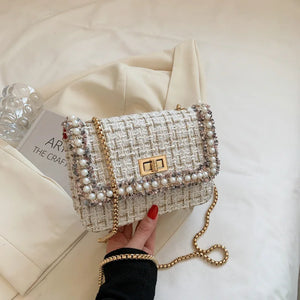 Woolen Handbag Women Crossbody Bag Shoulder Purse Clutch Sac A Main