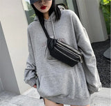 Women Chest Bag PU Fanny Pack Shoulder Bag Ladies Waist Pack