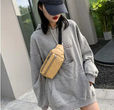 Women Chest Bag PU Fanny Pack Shoulder Bag Ladies Waist Pack