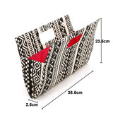 Classic & Geometric Patterns Handbags Canvas Clutches Evening Bags
