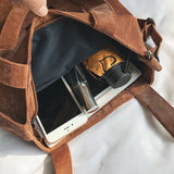 Women Corduroy Zipper Shoulder Bag Casual Tote