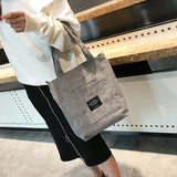 Women Corduroy Zipper Shoulder Bag Casual Tote