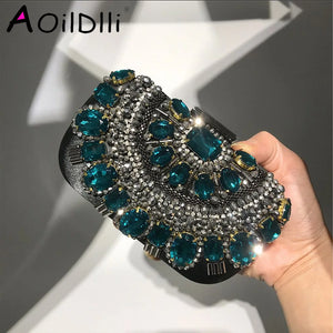 Women Diamond Evening Clutch Bags Bling Banquet Wallets