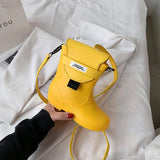 Women Boot Crossbody Bags Small Shoulder Bag Funny Rubber Messenger Bag