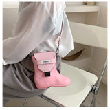Women Boot Crossbody Bags Small Shoulder Bag Funny Rubber Messenger Bag