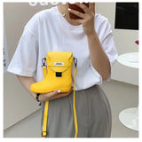 Women Boot Crossbody Bags Small Shoulder Bag Funny Rubber Messenger Bag