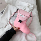 Women Boot Crossbody Bags Small Shoulder Bag Funny Rubber Messenger Bag