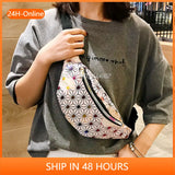 Women PU Waterproof Cross-body Waist Pack Portable Zipper Bag