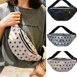 Women PU Waterproof Cross-body Waist Pack Portable Zipper Bag