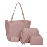 Women 4pc Set Handbag Shoulder Bags Tote Bag Crossbody Wallet Sac a Main Femme