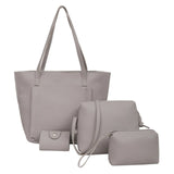 Women 4pc Set Handbag Shoulder Bags Tote Bag Crossbody Wallet Sac a Main Femme