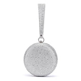 Women Bling Round Diamond Evening Bags Wedding Dinner Wallets