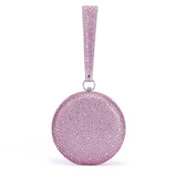 Women Bling Round Diamond Evening Bags Wedding Dinner Wallets
