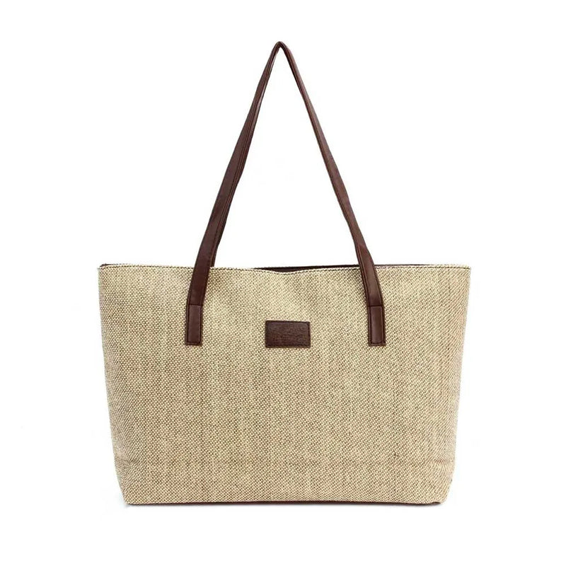 Canvas Shoulder Bags Appliques Portable Women's Handbags Large Capacity