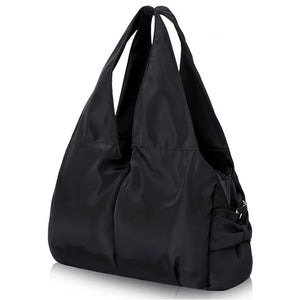 Women Large Nylon Shoulder Bag Waterproof Tote Famous Purple Handbag