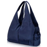 Women Large Nylon Shoulder Bag Waterproof Tote Famous Purple Handbag