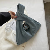 Striped Large Capacity Women's Tote Bag for Autumn Casual Shopping
