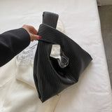 Striped Large Capacity Women's Tote Bag for Autumn Casual Shopping
