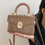 Women High Shoulder Bag Crossbody Bag Patent Leather Purse Tote Pack Bolsa