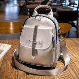 Women Leather Backpacks Shoulder Bags Designers Rivet Female Backpack