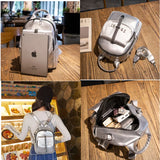 Women Leather Backpacks Shoulder Bags Designers Rivet Female Backpack